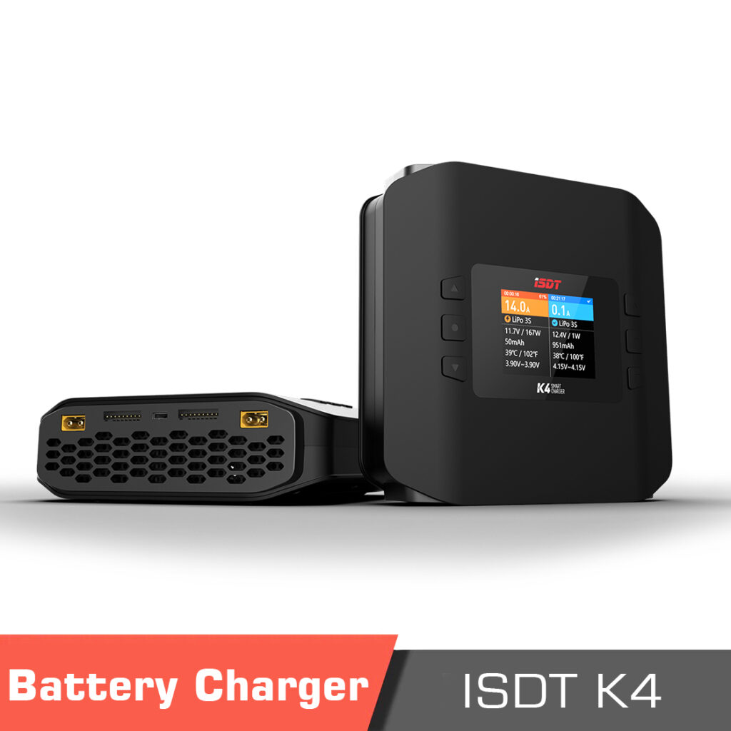 ISDT K4 Battery Charger, AC 400W, DC 600Wx2