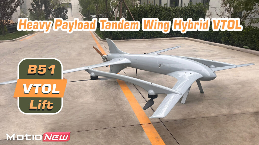 Lift vtol b51 heavy payload tandem wing hybrid vtol