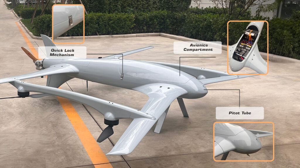 Close detailed view of left vtol b51