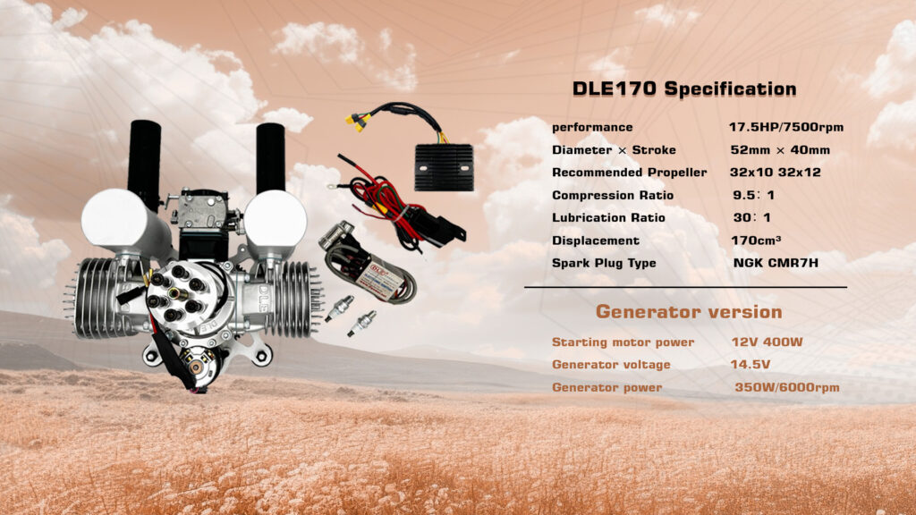 Dle170 engine specification