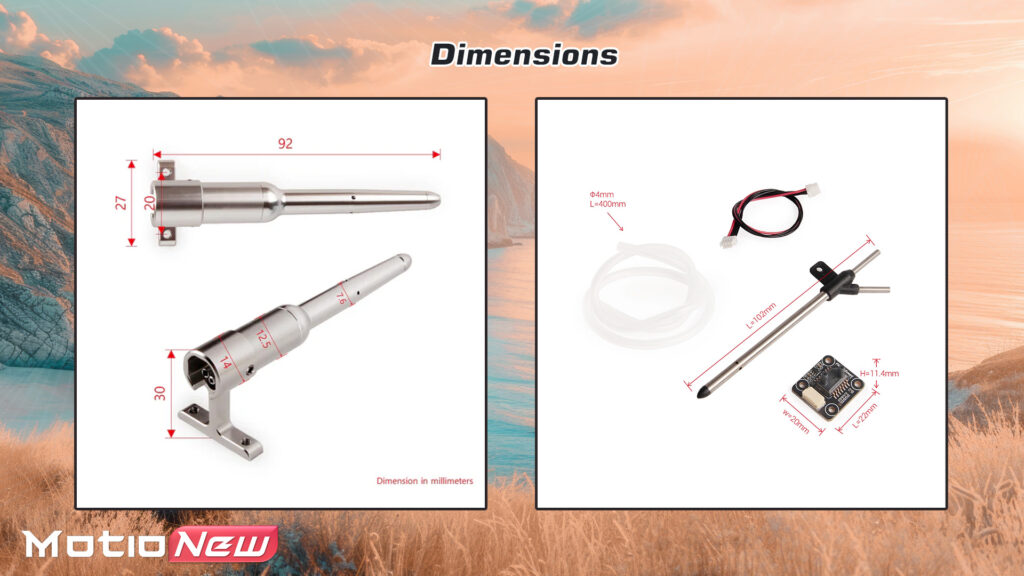 Digital airspeed sensor ms5525dso dimensions