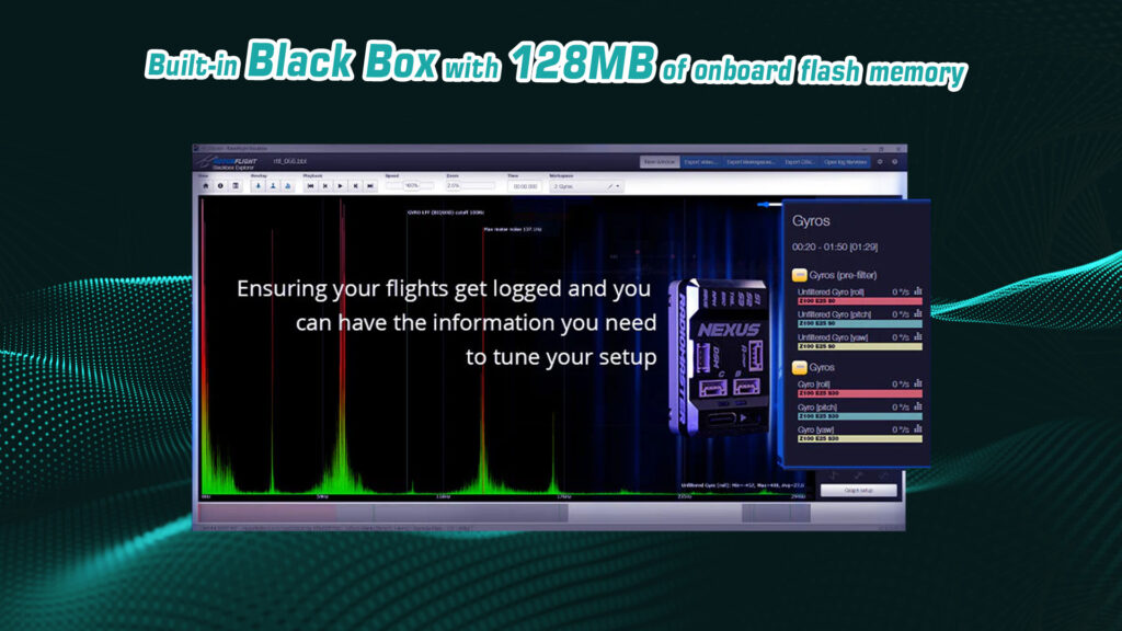 Radiomaster nexus built-in black box with 128mb of onboard flash memory