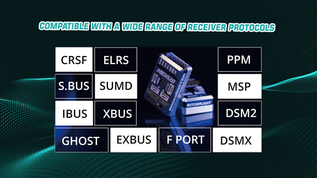 Radiomaster nexus is compatible with a wide range of receiver protocols