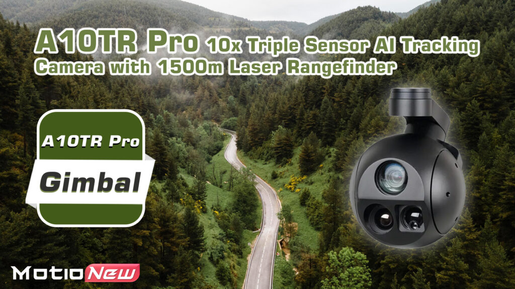 A10tr pro gimbal camera, 10x triple sensor ai tracking with 1500m laser rangefinder