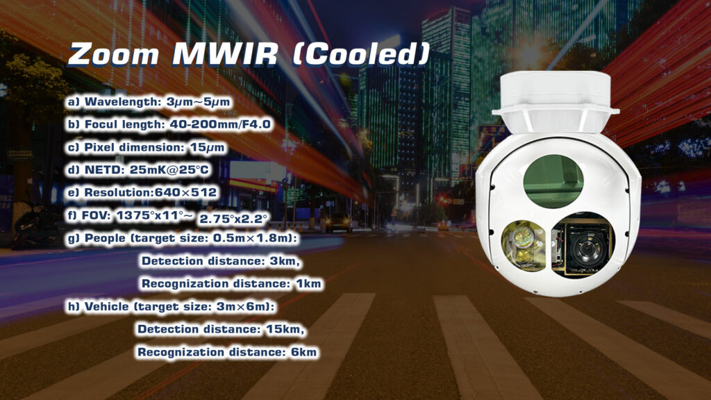 Specifications of eagle eye ms-3d mwir, swir, and nir sensors