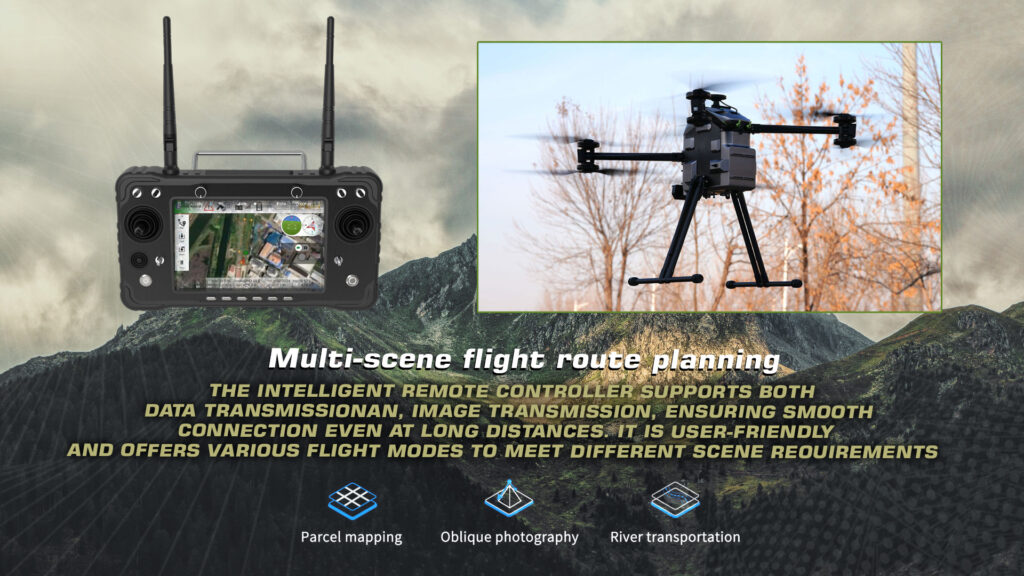 Multi-scene flight route planning naga x8