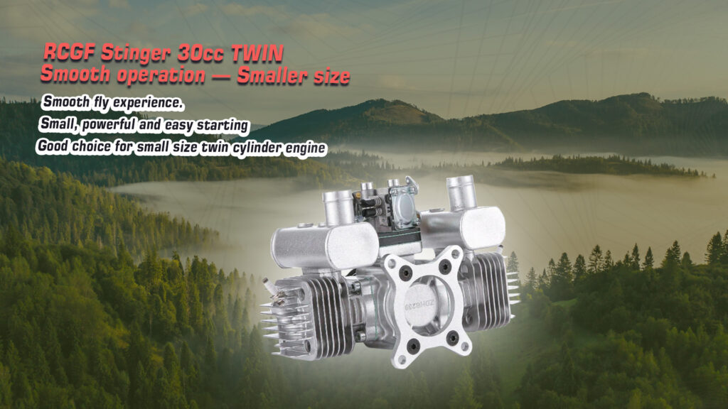 Rcgf stinger 30cc twin smooth operation- smaller size