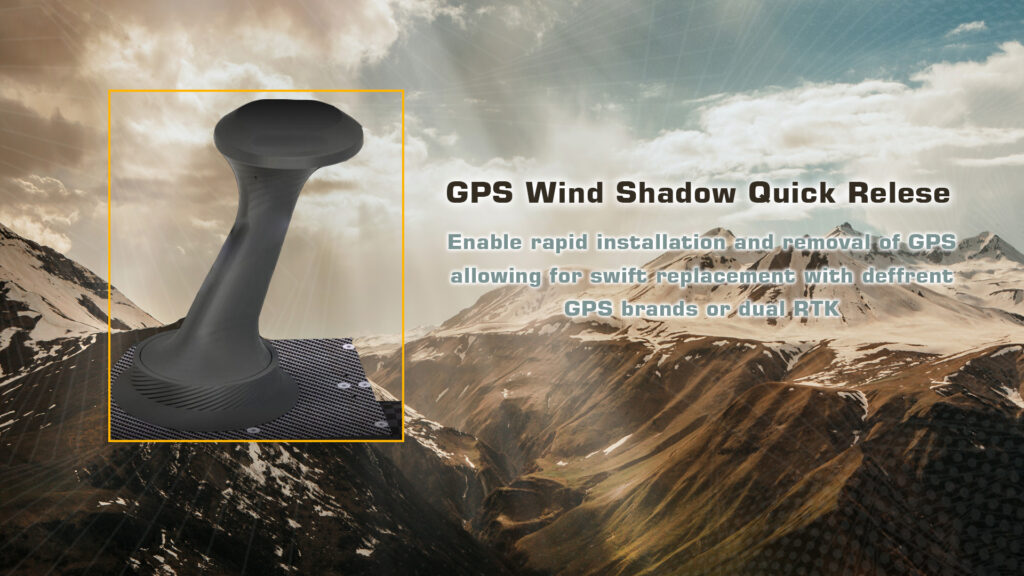 Gps wind shadow quick release of keel quadcopter