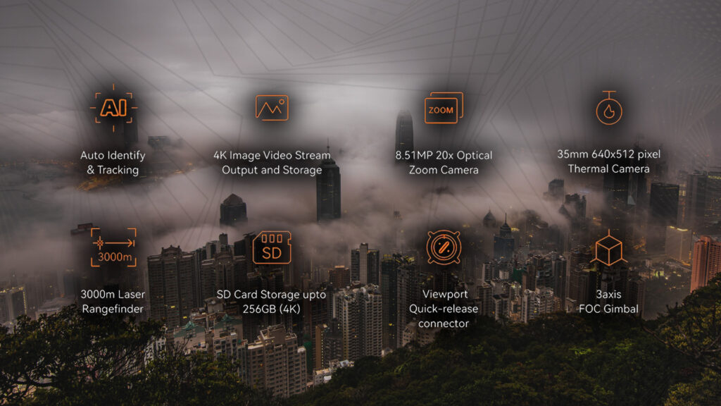 A20ktr gimbal camera specifications