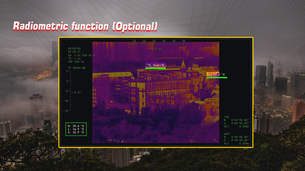 Radiometric function of a20ktr gimbal camera