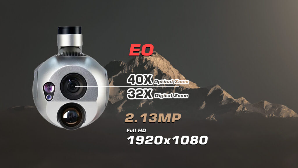 Eo camera specifications of a40tr-35 gimbal