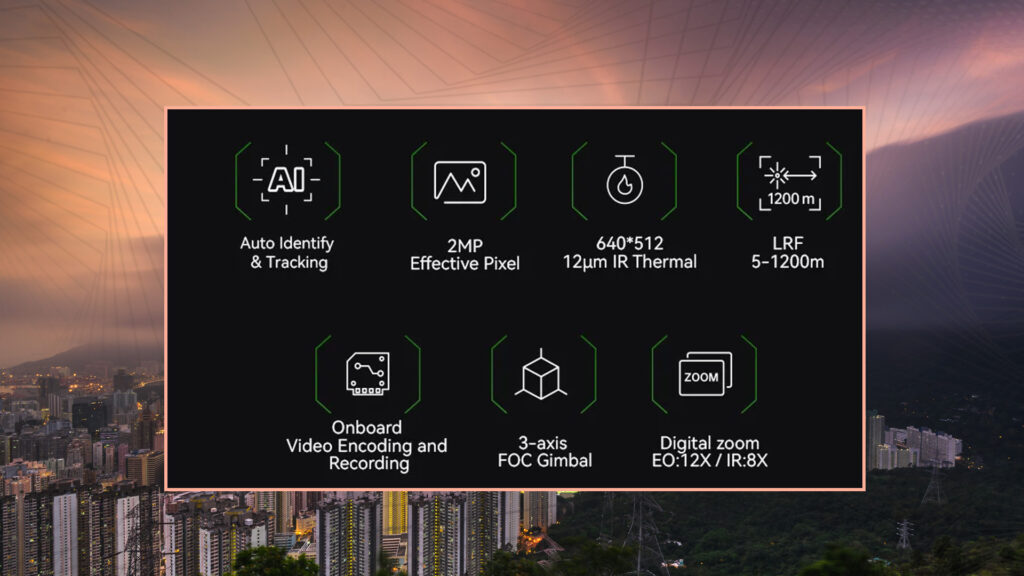 A609r gimbal camera specifications