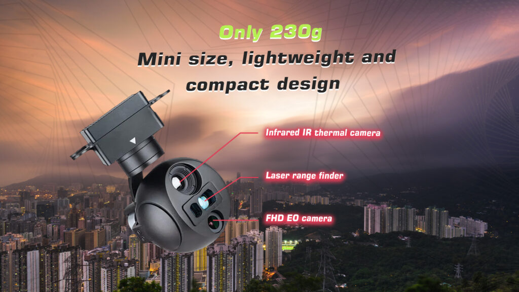 A609r gimbal camera only 230g