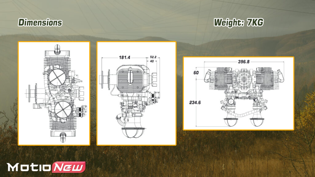 Dimensions and weight of limbach engine l275ef