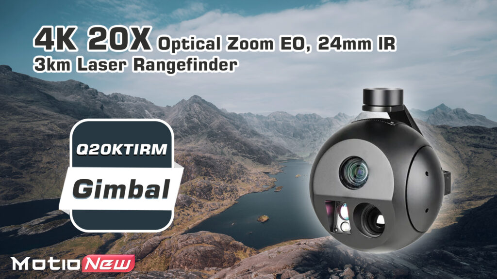 Q20ktirm gimbal camera 4k 20x optical zoom eo/lr 3km laser rangefinder triple sensors al object tracking