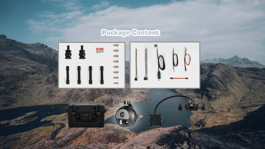 Q20ktirm gimbal camera package content