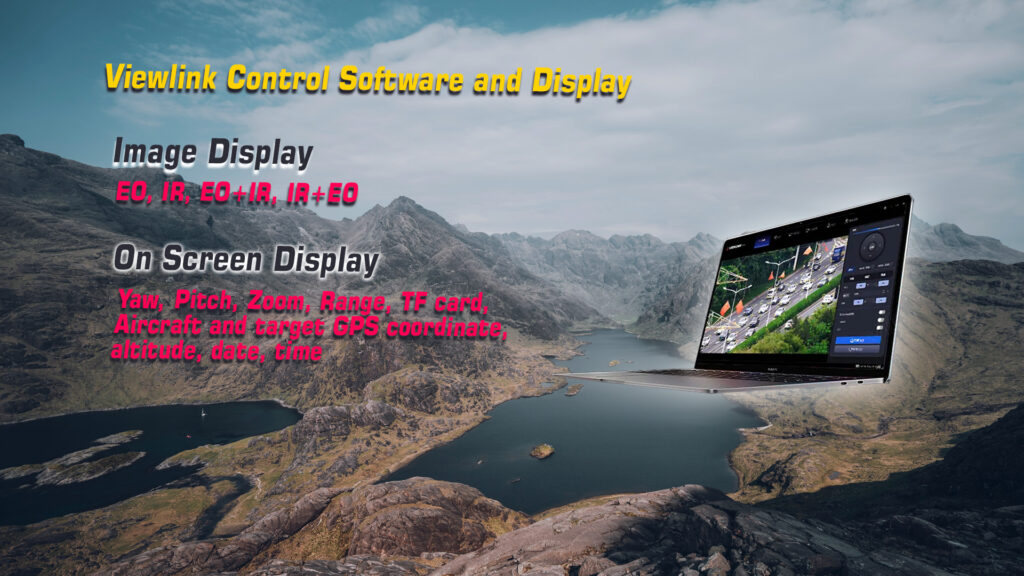 Viewlink control software and display of q20ktirm gimbal camera