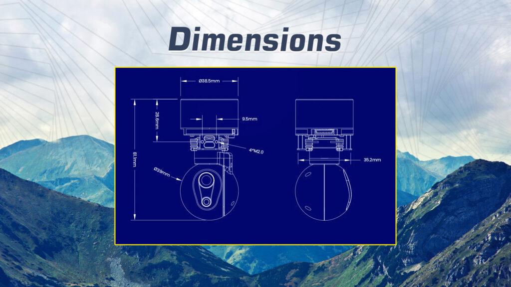 Dimensions of u2 ultra gimbal camera