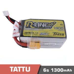 Battery Lipo 6S 1300mAh 22.2V 95C Tattu R-Line