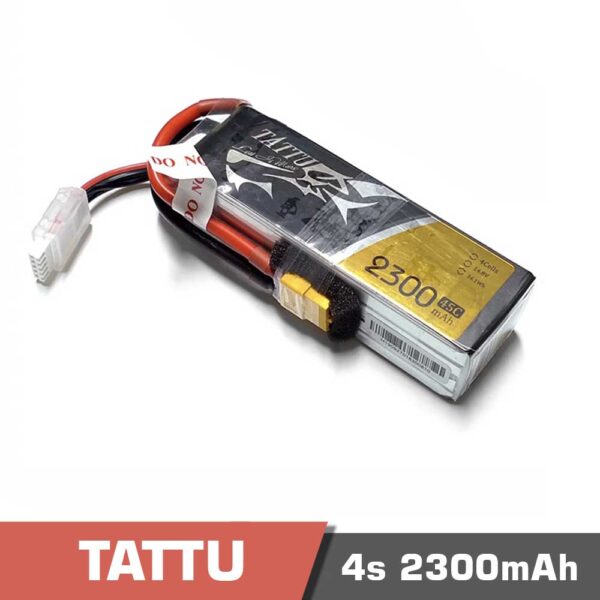 2300 4s 45c - battery lipo 4s 2300mah 45c tattu - motionew - 3