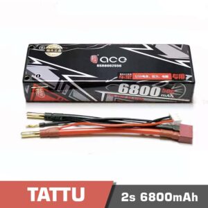 Battery Lipo 2s 6800mAh 50C Tattu Hard Case T Plug