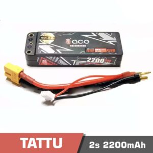 Battery Lipo 2s 2200mAh 50C Tattuhard case