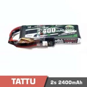 Battery Lipo 2s 2400mAh 1C Tattu for Futaba T8FG RC Remote Controller