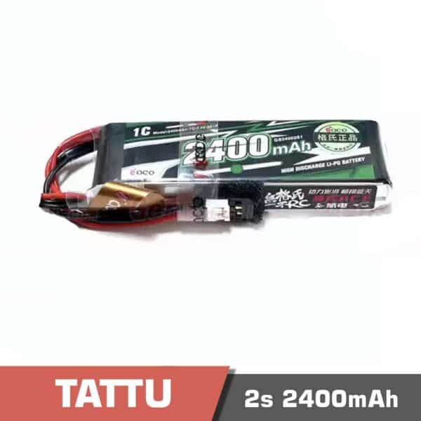 2s 2400 1c - battery lipo 2s 2400mah 1c tattu for futaba t8fg rc remote controller - motionew - 3