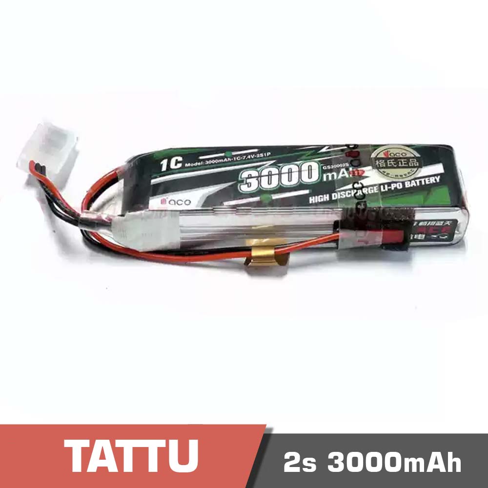 2s 3000 1c - battery lipo 2s 5000mah 1c tattu for futaba rc remote control - motionew - 1