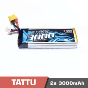 Battery Lipo 2s 3000mAh 30C Tattu RC boat