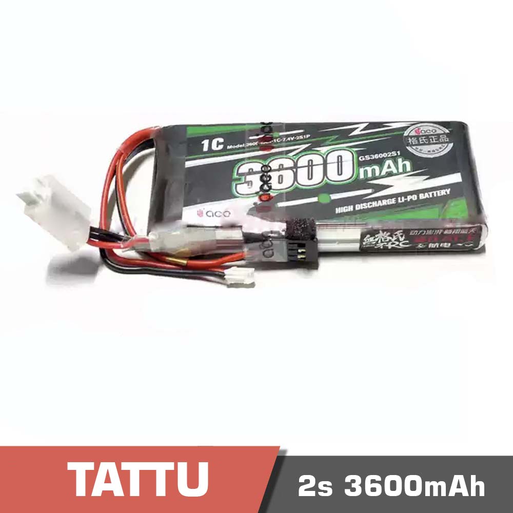 2s 3600 1c futaba - battery lipo 2s 3000mah 1c tattu with jst red interface - motionew - 1