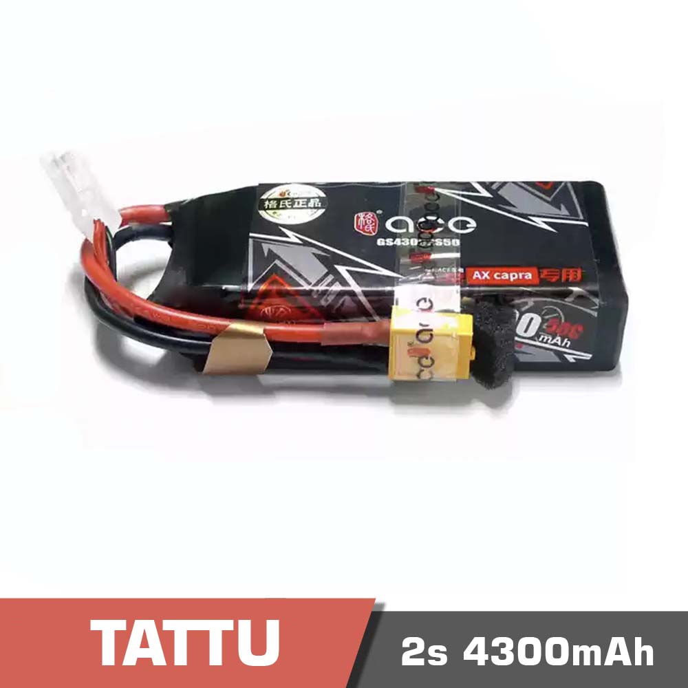 2s 4300 50c - battery lipo 2s 4600mah 70c tattu hard case t plug - motionew - 1