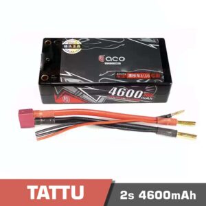 Battery Lipo 2s 4600mAh 70C Tattu Hard Case T Plug