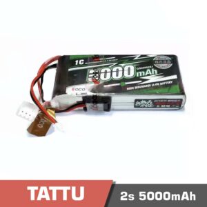 Battery Lipo 2s 5000mAh 1C Tattu for Futaba RC Remote Control