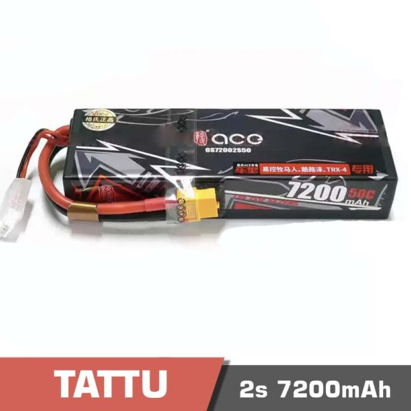 2s 7200 50c - battery lipo 2s 7200mah 50c tattu hard case - motionew - 4