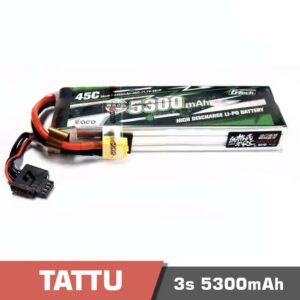 Battery Lipo 3s 5300mAh 45C Tattu G-Tech Smart