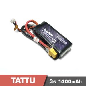 Battery Lipo 3s 1400mAh 50C Tattu for TRAXXAS