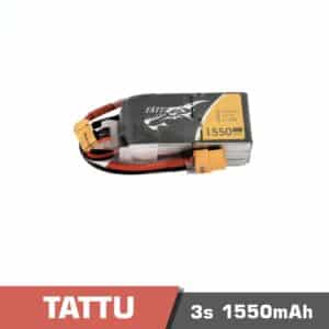 Battery Lipo 3s 1550mAh 75C Tattu for FPV Drone