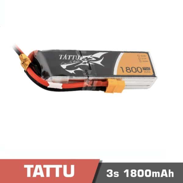 3s 1800 75c - battery lipo 3s 1800mah 75c tattu for fpv drone - motionew - 3