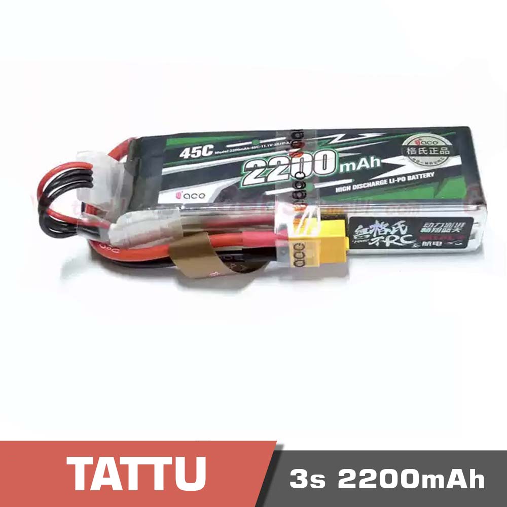 3s 220045c - battery lipo 4s 2200mah 45c tattu - motionew - 1