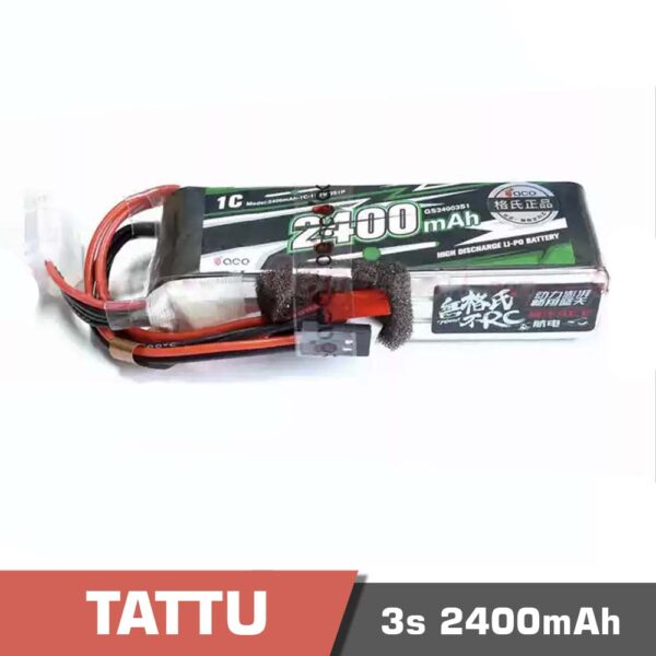 3s 2400 1c futaba - battery lipo 3s 2400mah 1c tattu for futaba rc remote controller - motionew - 3