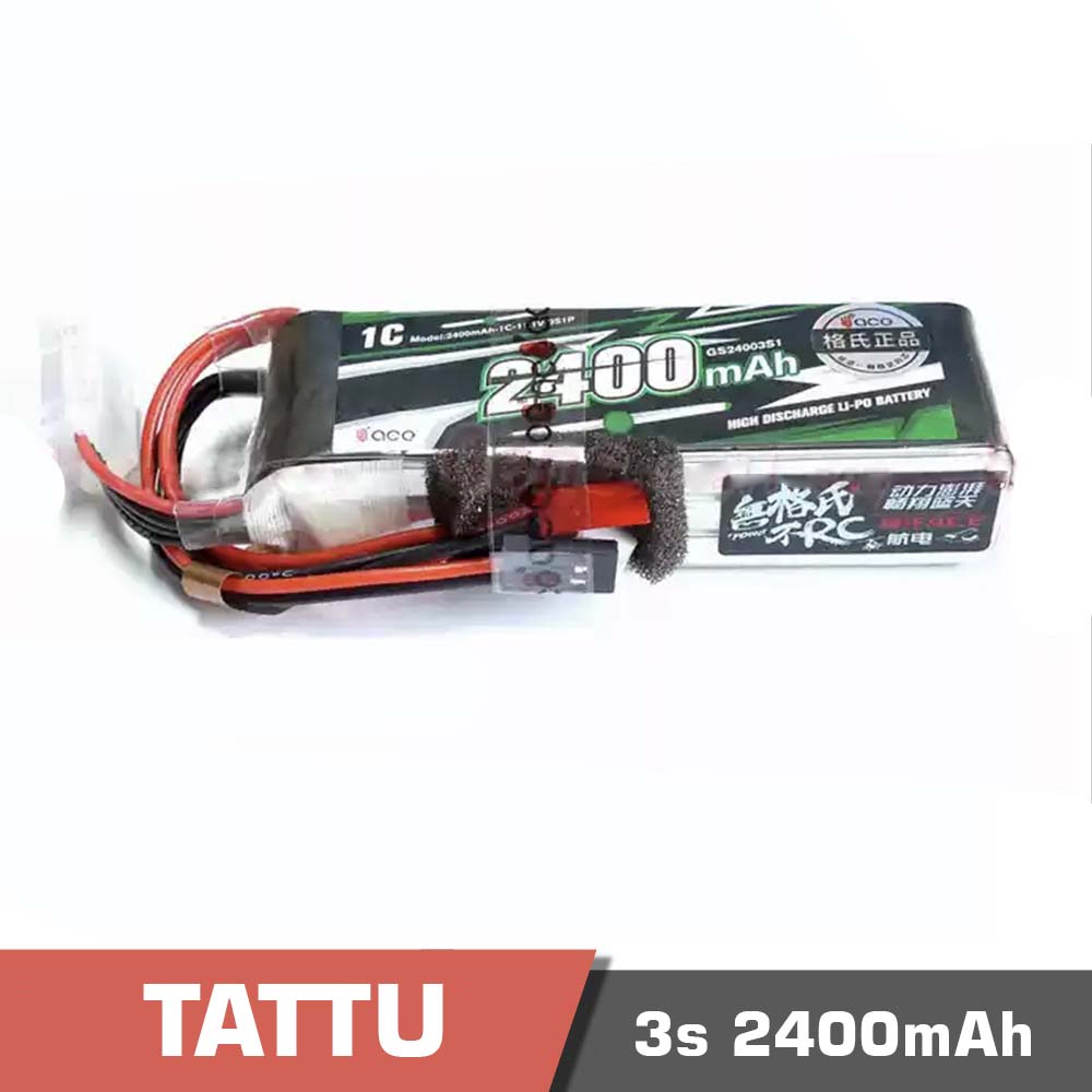 3s 2400 1c futaba - battery lipo 2s 3600mah 1c tattu for futaba rc remote control - motionew - 1