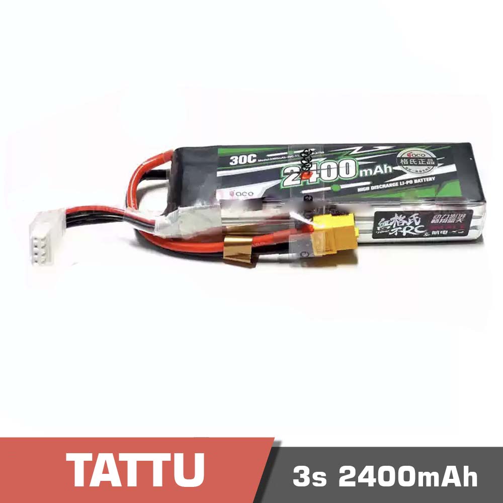 3s 2400 30c - battery lipo 2s 2400mah 30c tattu - motionew - 2