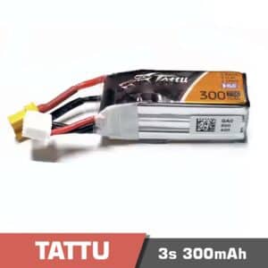 Battery Lipo 3s 300mAh 75C Tattu for FPV drone