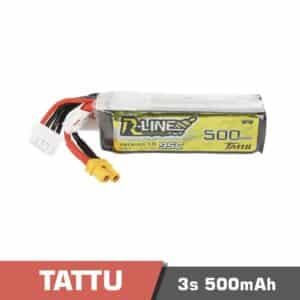 Battery Lipo 3s 500mAh 95C Tattu R-Line for FPV Drone