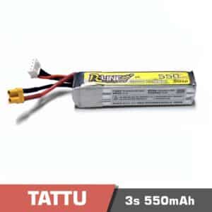 Battery Lipo 3s 550mAh 95C Tattu R-Line for FPV Drone