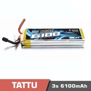 Battery Lipo 3s 6100mAh 30C Tattu RC boat