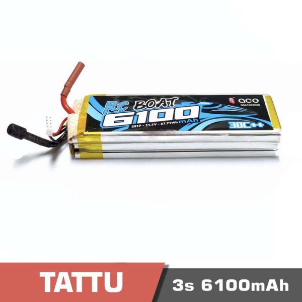 3s 6100 rc boat - battery lipo 3s 6100mah 30c tattu rc boat - motionew - 3