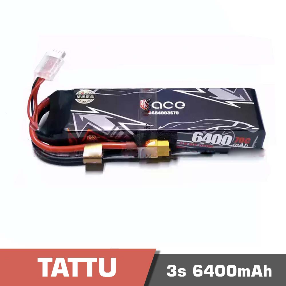 3s 6400 70c - battery lipo 3s 6500mah 70c tattu - motionew - 2