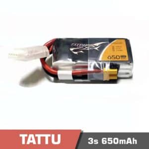 Battery Lipo 3s 650mAh 75C Tattu for FPV drone